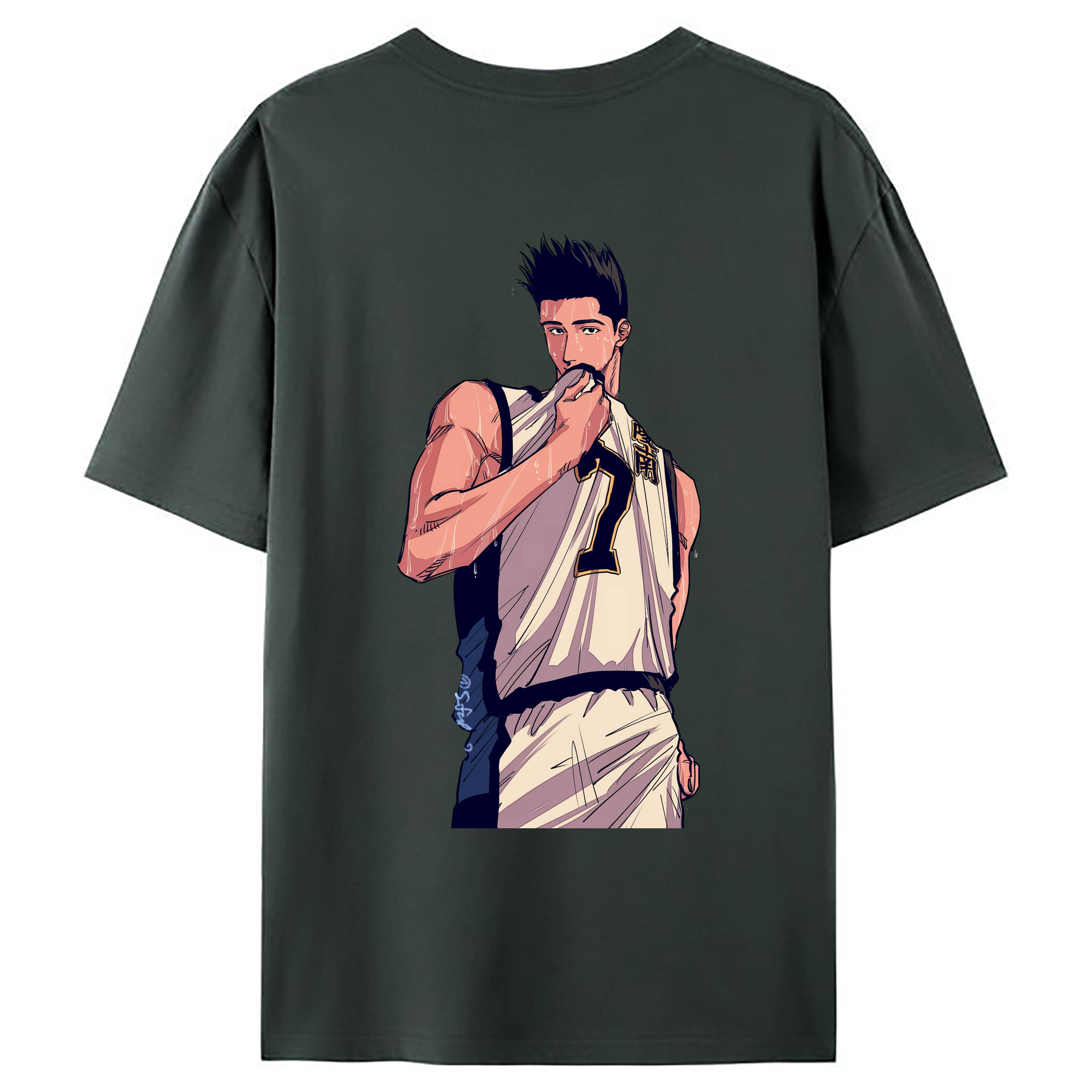（画像用） SLAM DUNK／スラムダンク 綿100％ メンズ半袖Tシャツ（バックプリント） 通気性